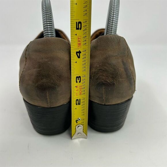 Born Women's Kinney Light Brown Leather Block Heel Mules Size 9 Casual Booties - Picture 8 of 13